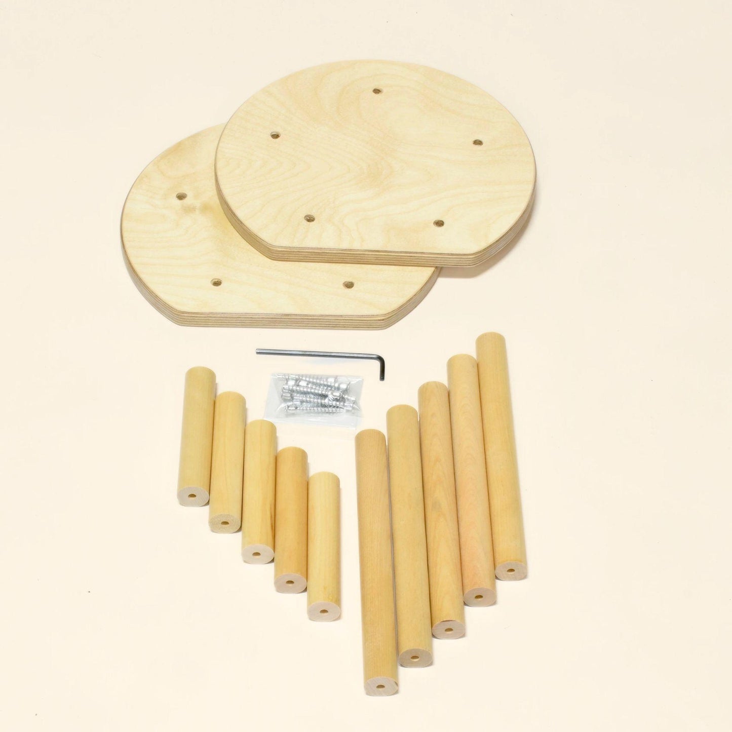 stool made out of nontoxic birch wood