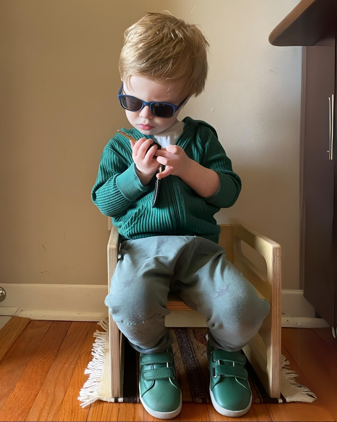 montessori cube chair for getting ready