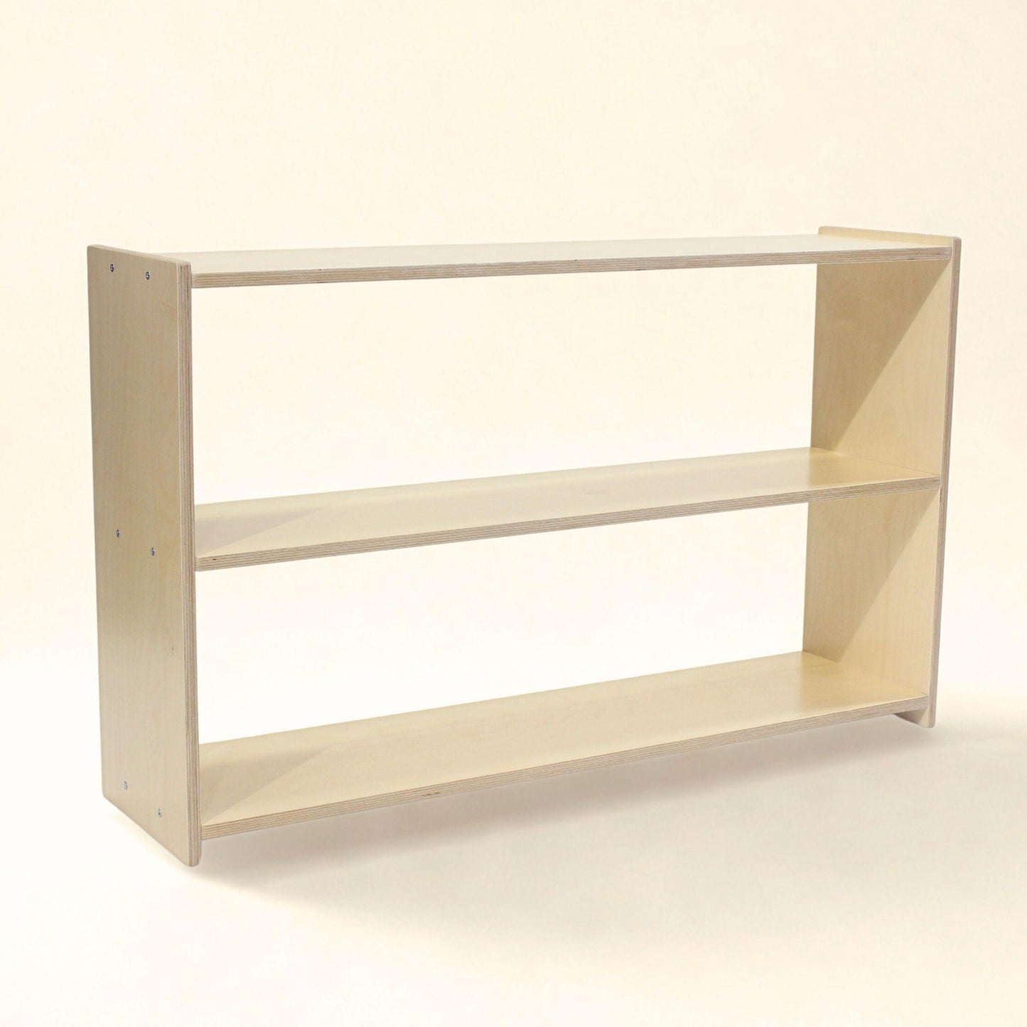 Large montessori shelves made out of wood for toddlers and preschool children. best for homes daycares and schools.
