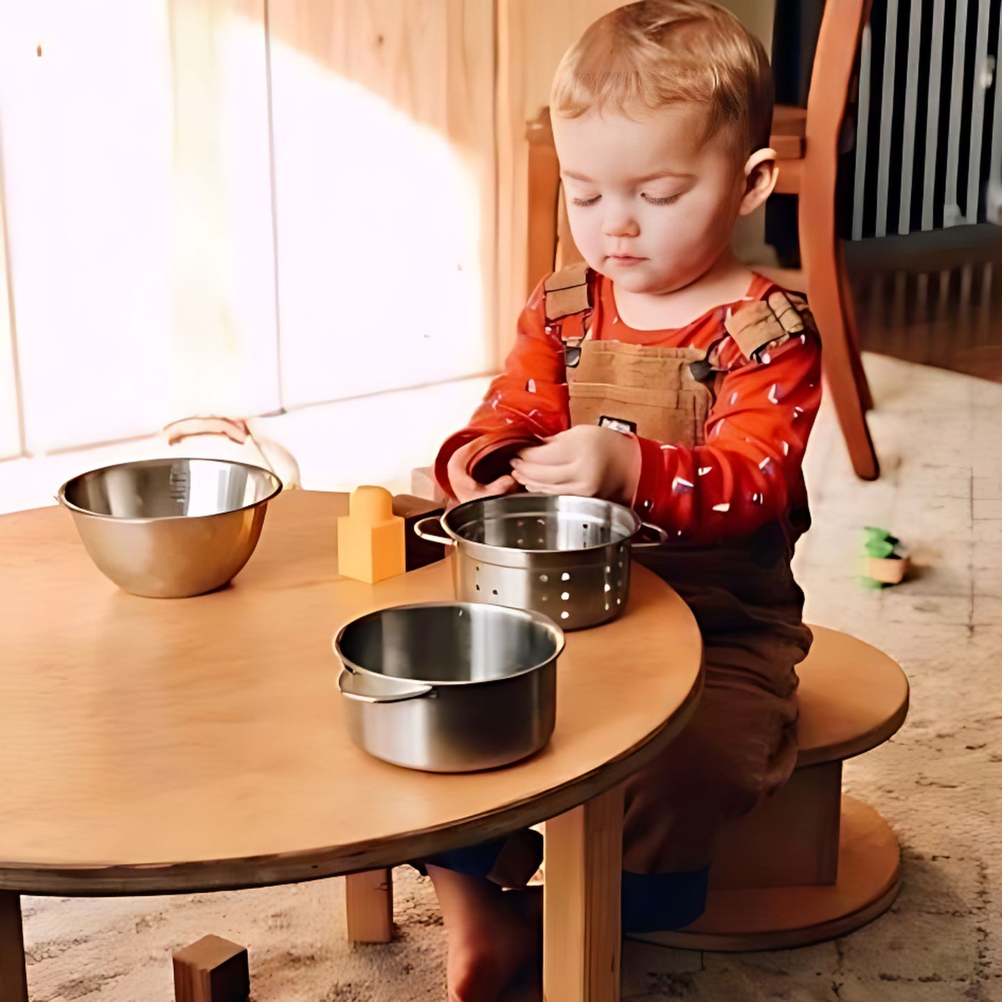 Round Table - RAD Children's Furniture - pikler triangle - montessori toddler furniture - climbing triangle - nursery room