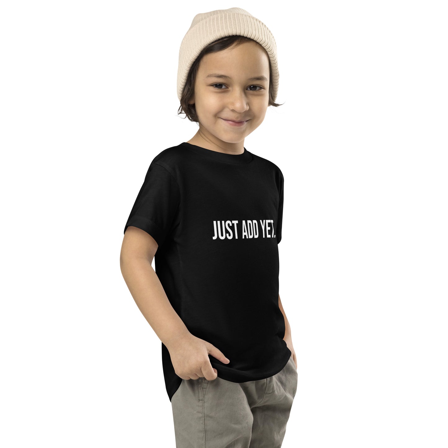 toddler staple tee black right front