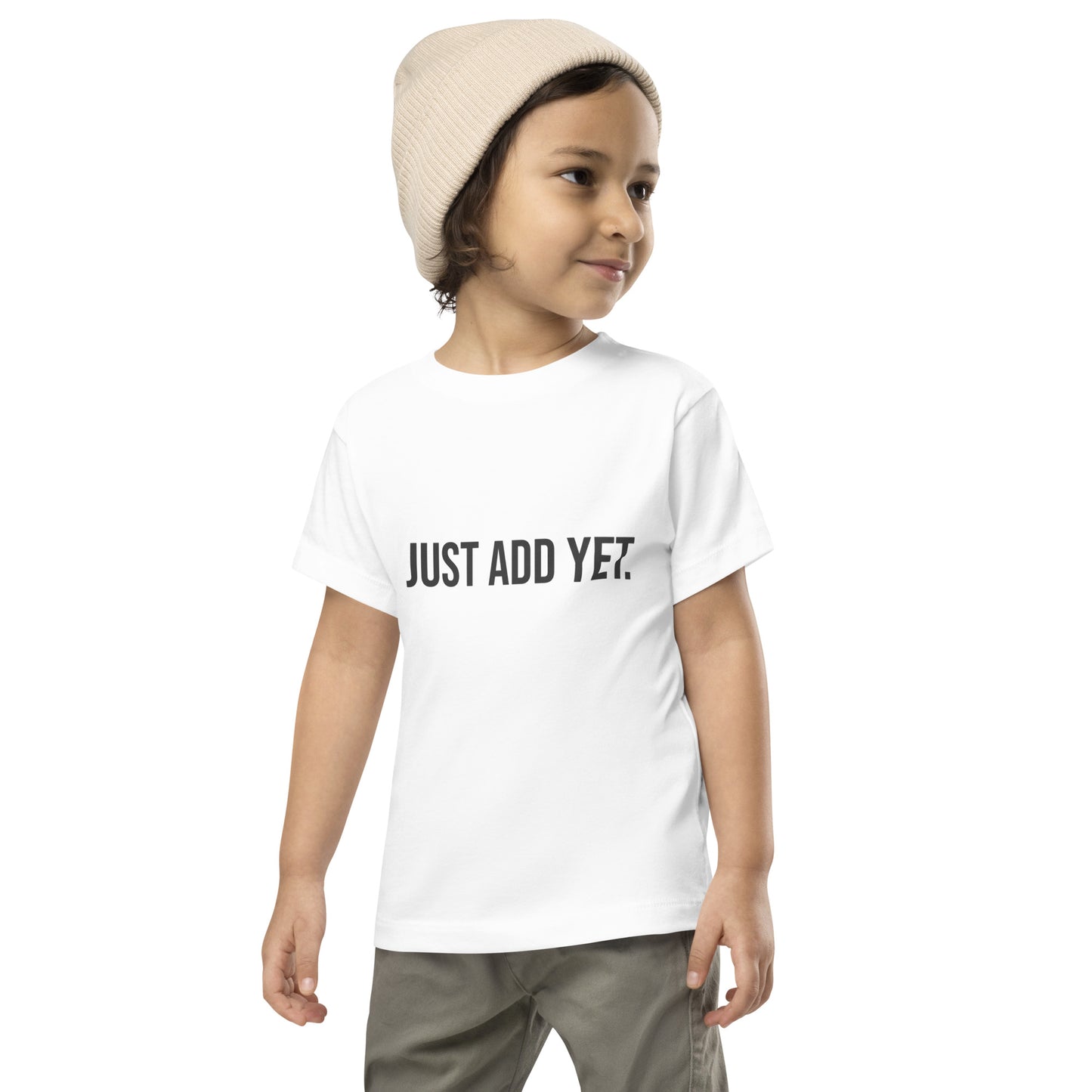 toddler staple tee white front