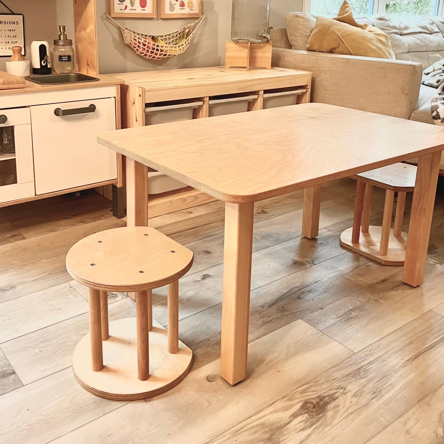 Wooden Stool for Kids & Toddlers