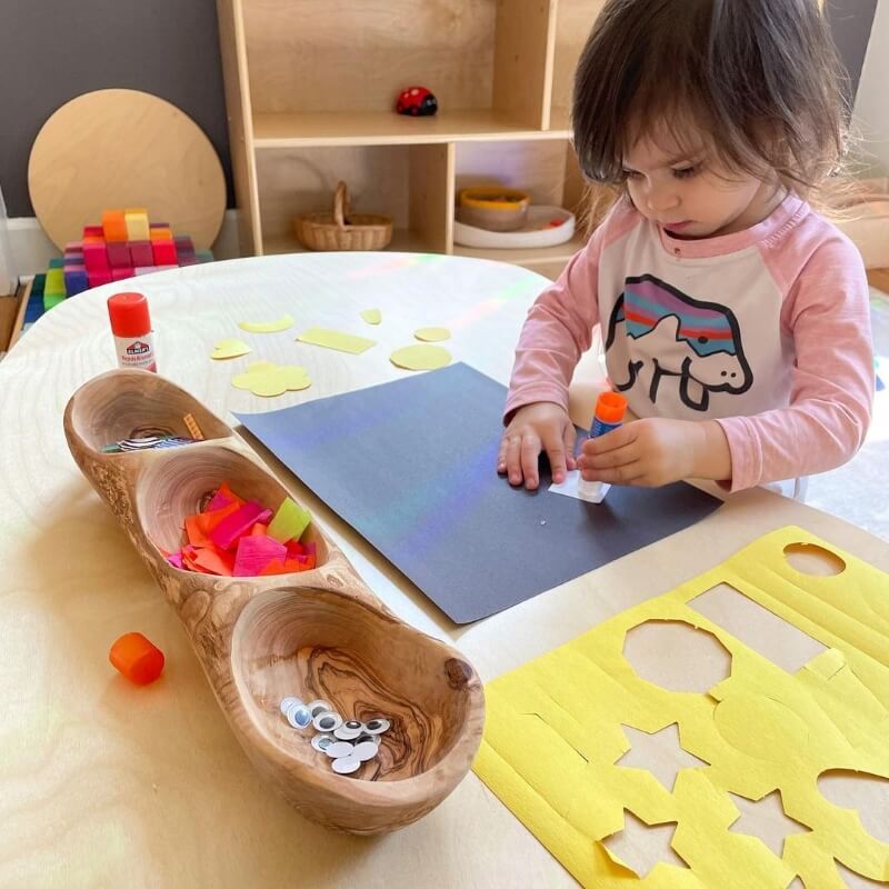 wooden Kidney table for with easy to clean top