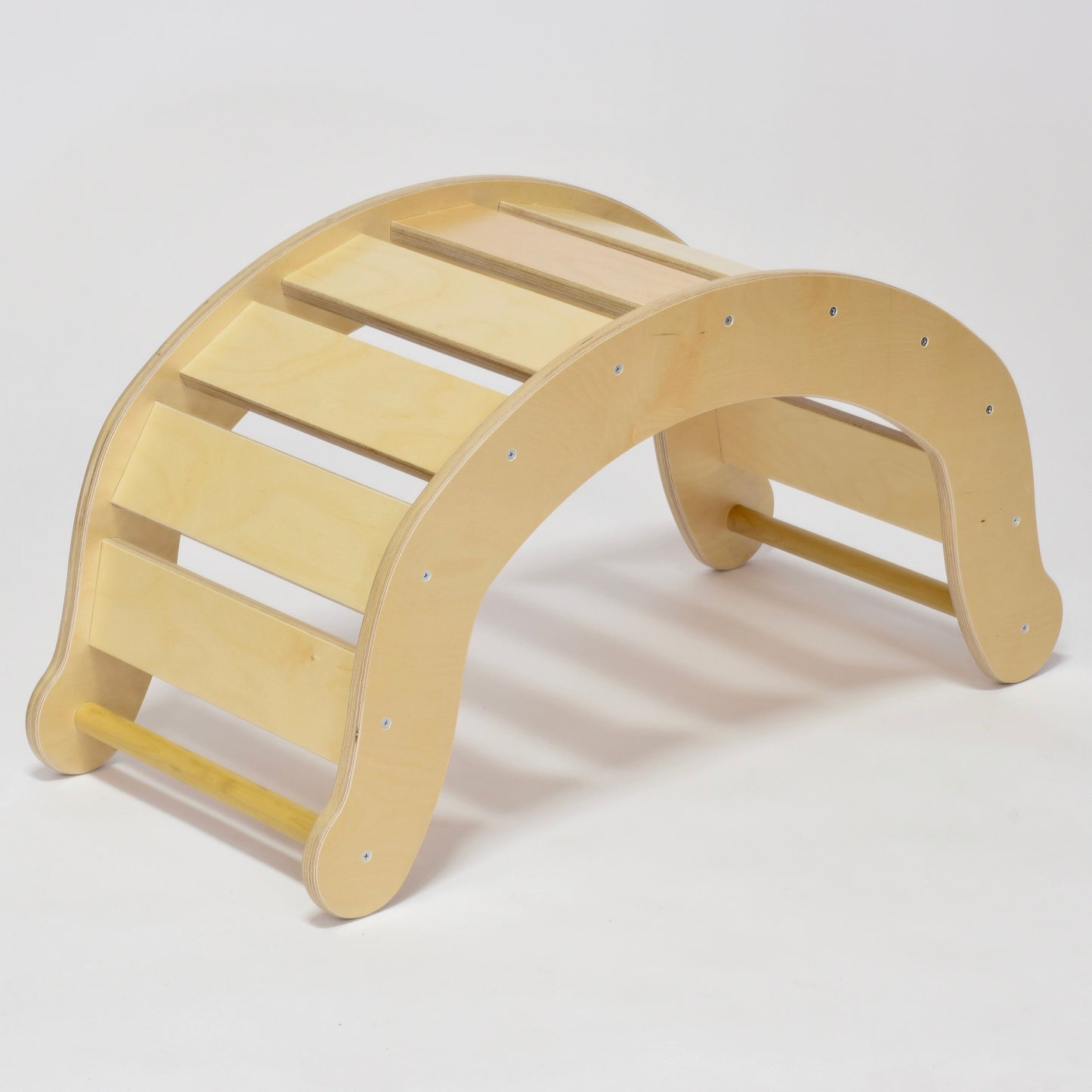 Little rocker flipped over as a rocker climber for montessori homeschools