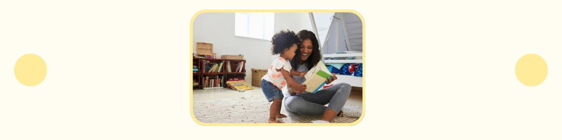 Mother and Baby Daughter Reading Book