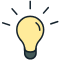 Light bulb icon on a white background