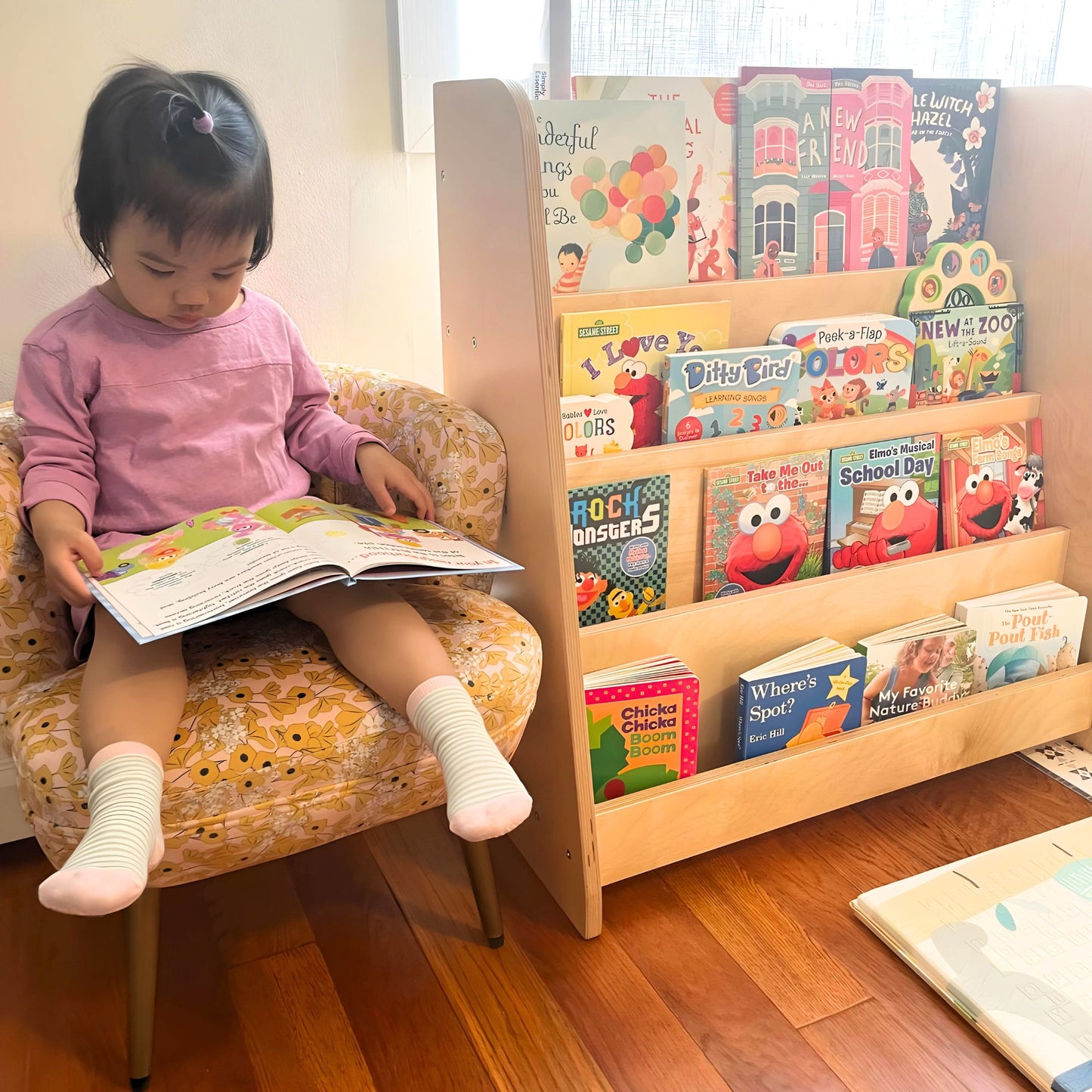 Tiered Montessori Bookshelf