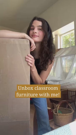 unboxing a kids table and chairs