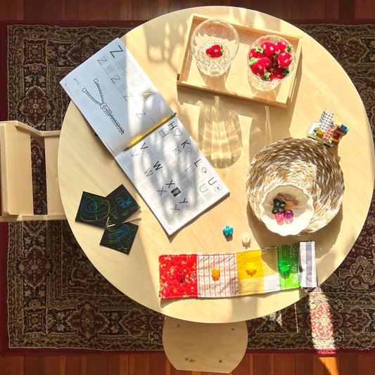 round montessori table for preschool. 30 inches and free shipping