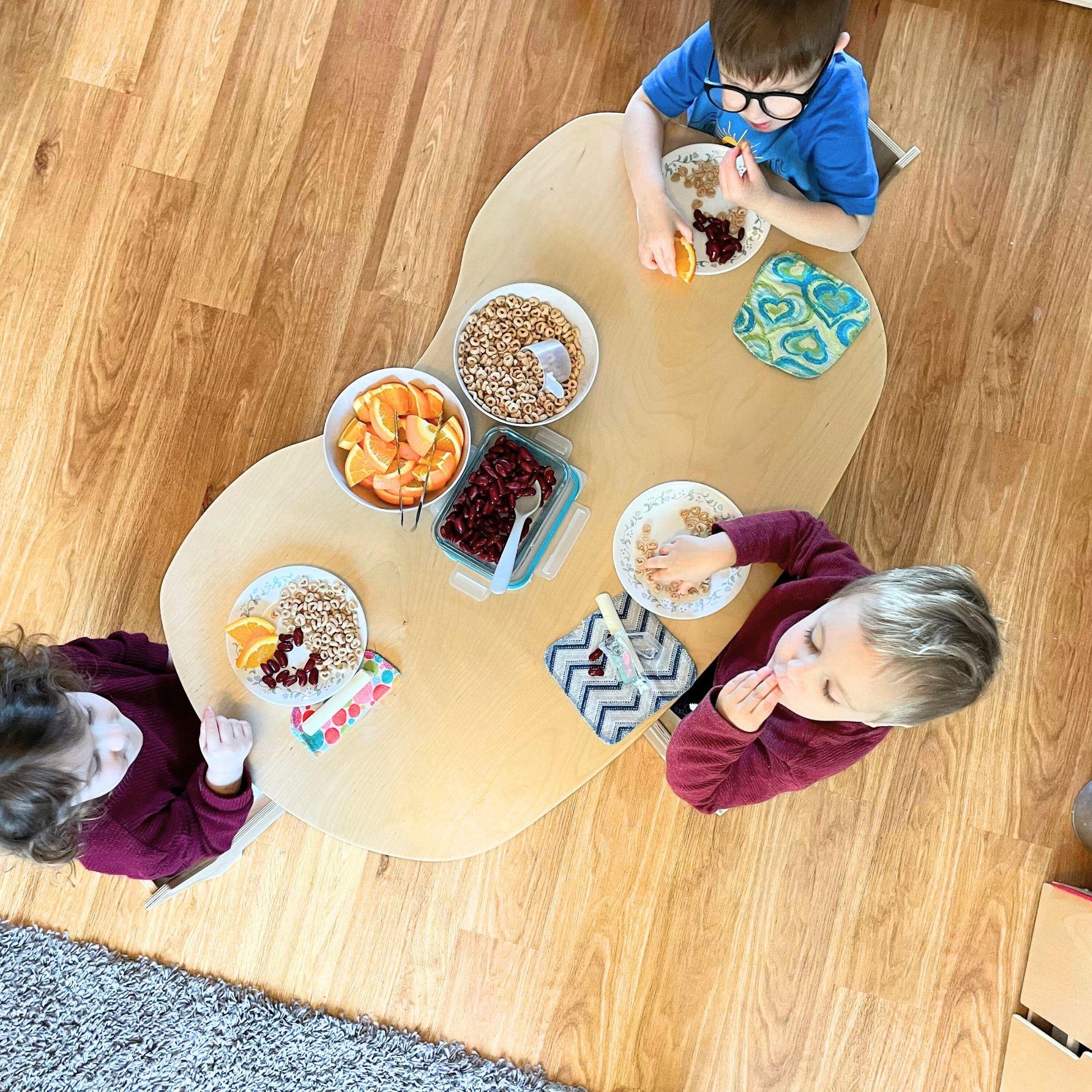 Kidney Table for snack time