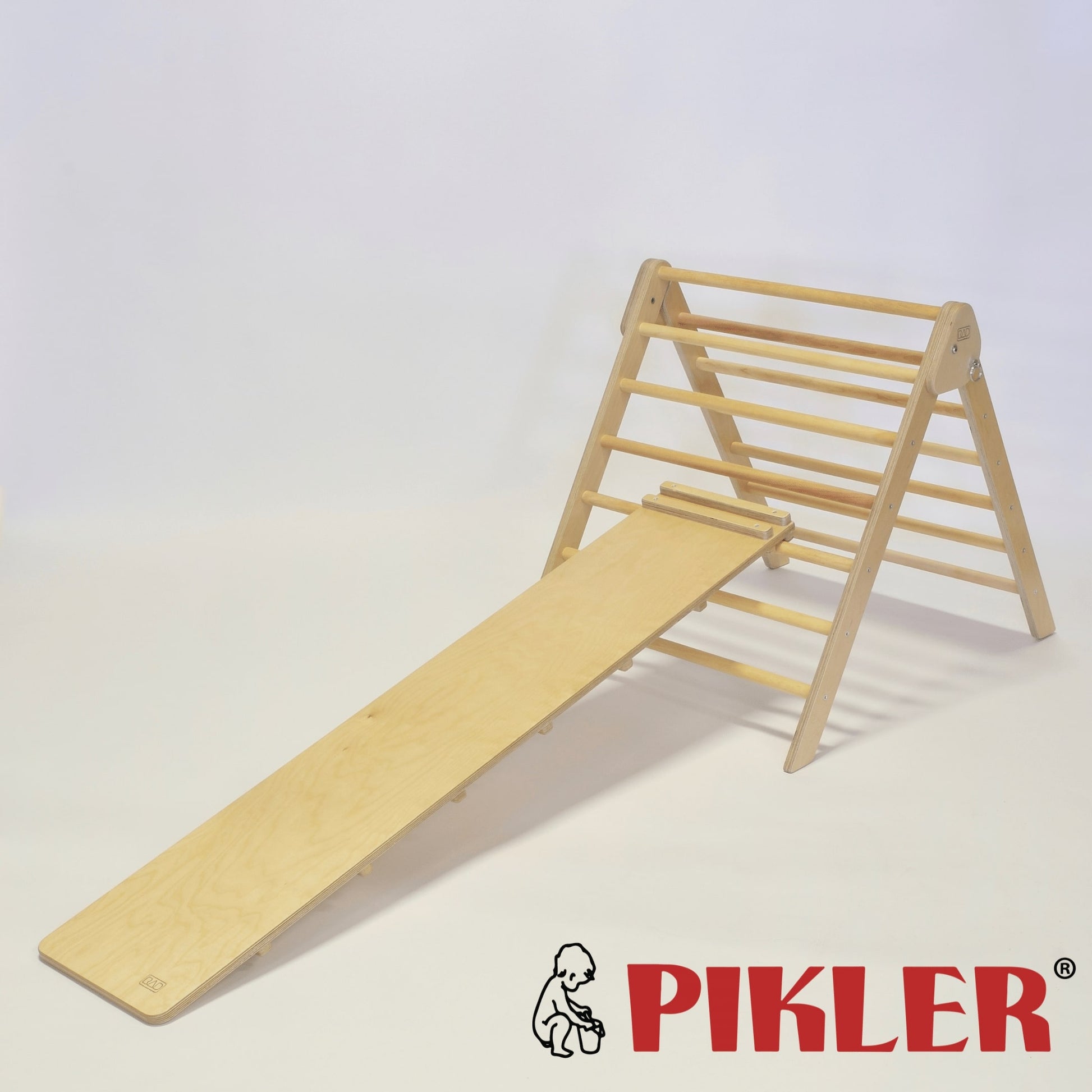 Wooden montessori climber with toddler board. 