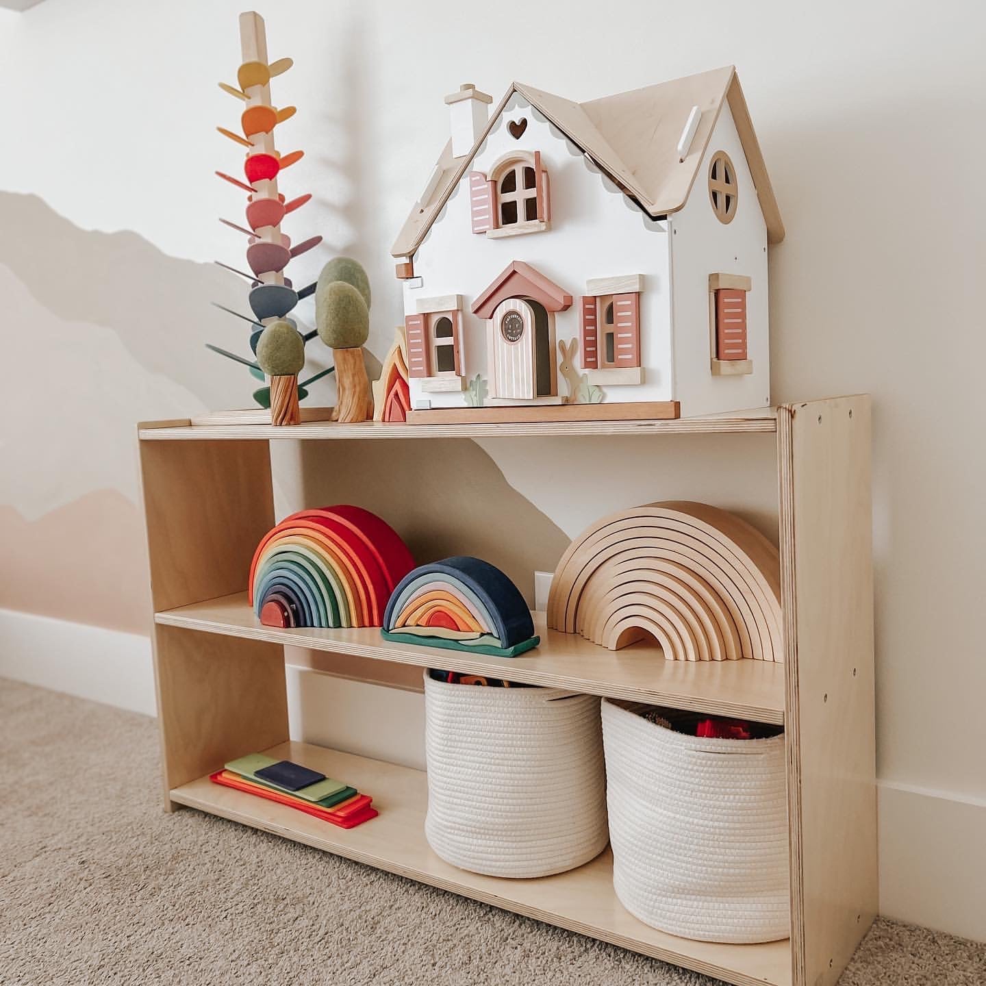 Montessori Shelves for Children. 3-Tier. Handmade in Los Angeles.